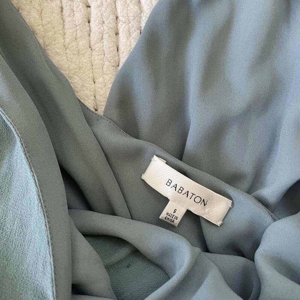 Aritzia Babaton Women's Turquoise Maximillian Jumpsuit - Size Small - Picture 3 of 4